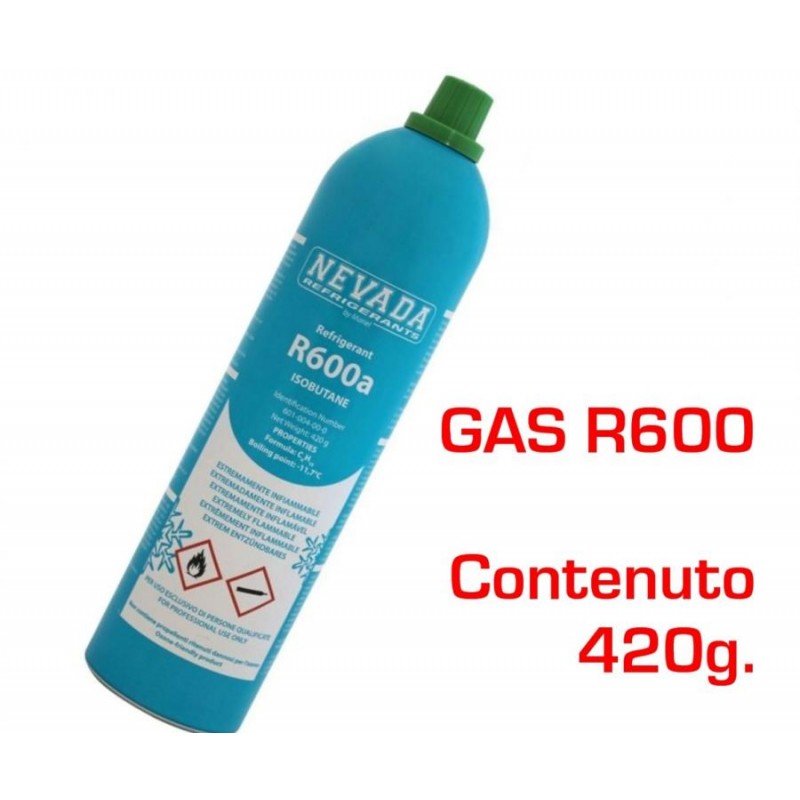 BOMBOLETTA DI GAS FREON R600 OER FRIGORIFERO DOMESTICO 450GR.
