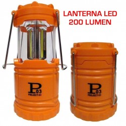 LANTERNA LAMPADA A LED D'EMERGENZA CASA - PESCA - CAMPEGGIO 200 LUMEN